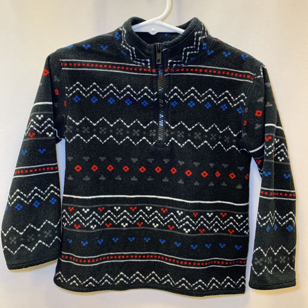 Jacket: Fleece Quarter Zip Zig Zag Dots