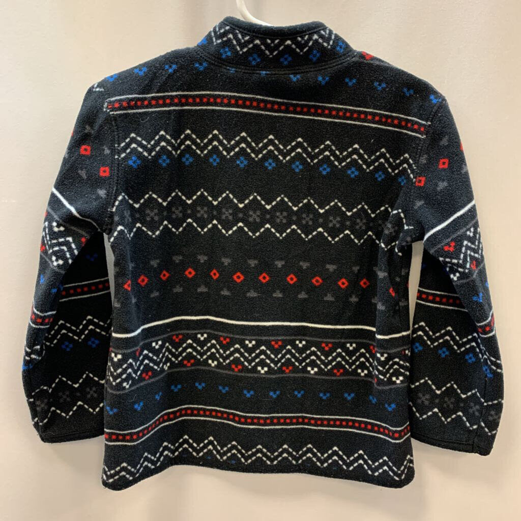 Jacket: Fleece Quarter Zip Zig Zag Dots
