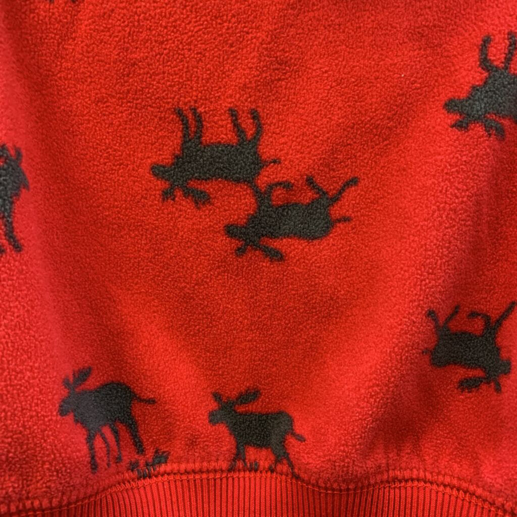 Sweatshirt: Hoodie Zip Fleece Moose