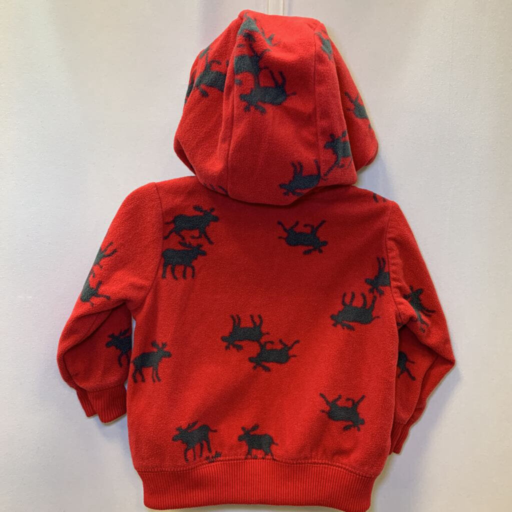 Sweatshirt: Hoodie Zip Fleece Moose