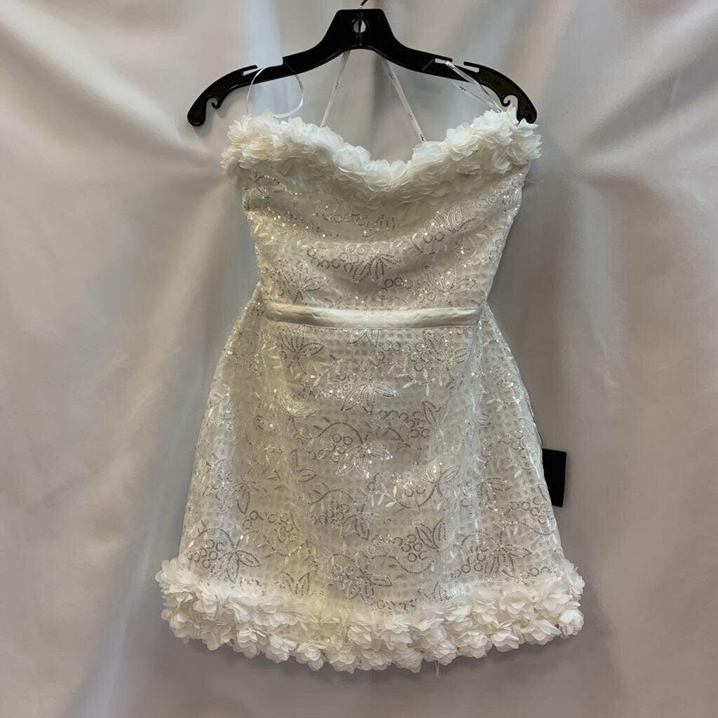 Dress: Strapless Mini Sequin Flowers
