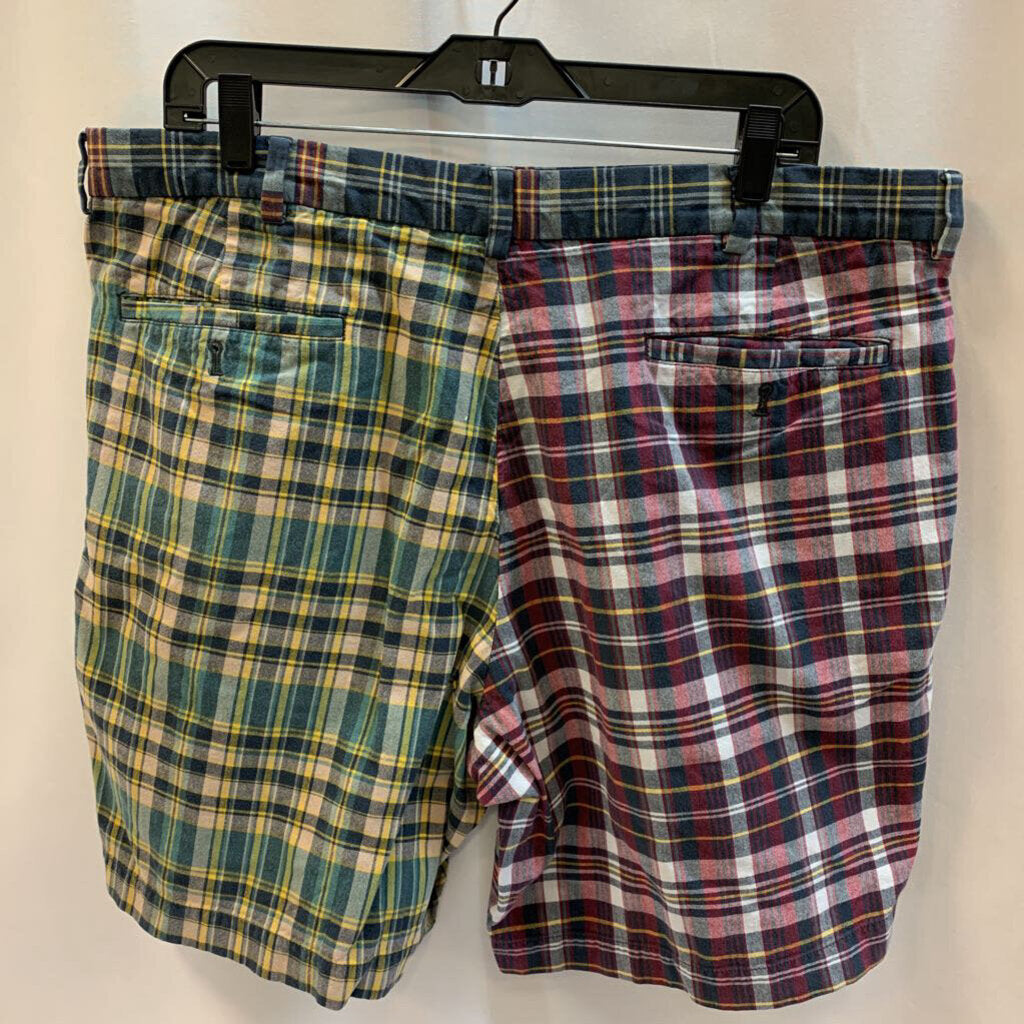 Pants: Shorts Plaid Cotton