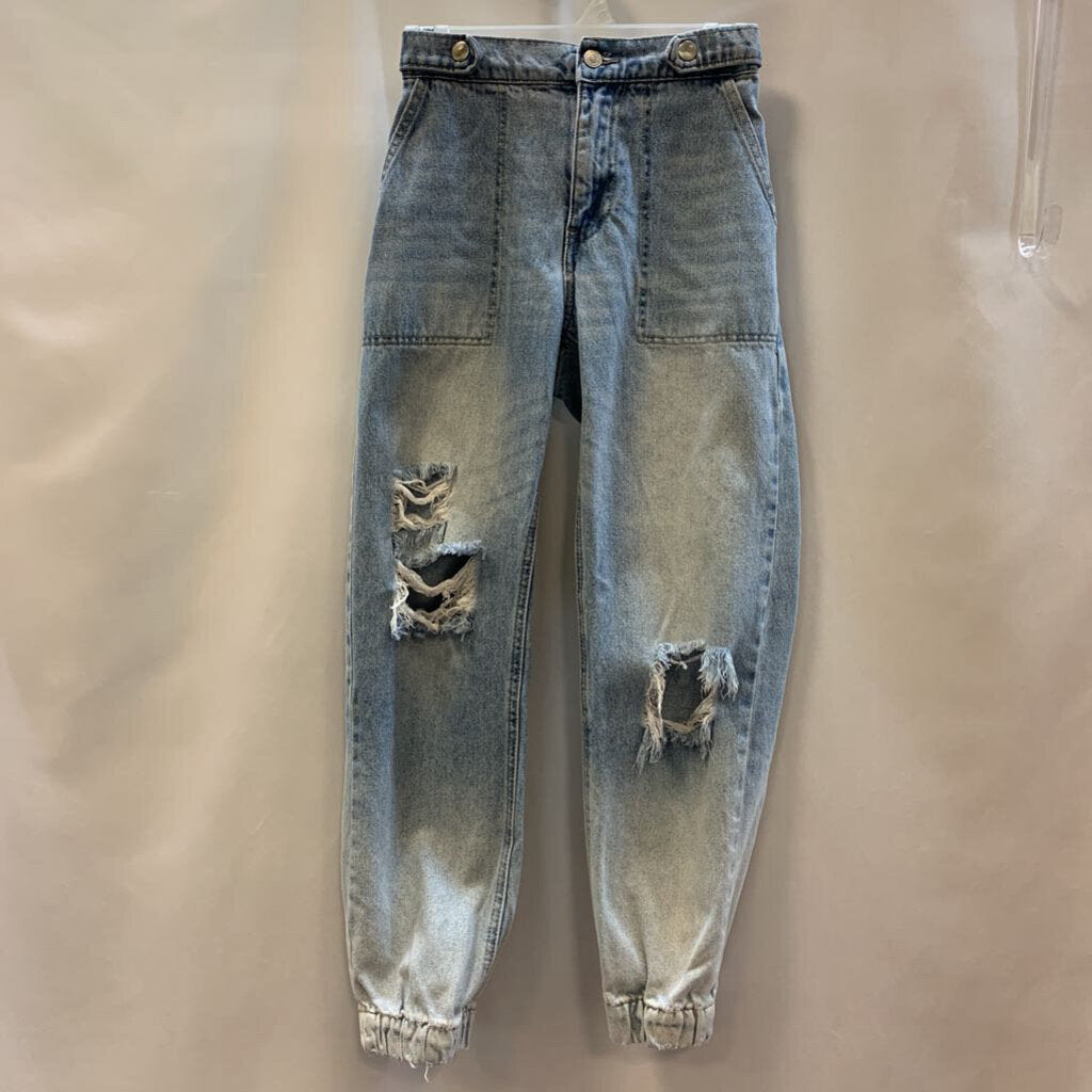 Pants: Acid Wash Jeans