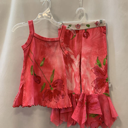 2 Pc Pants and Tank Top with Flowers