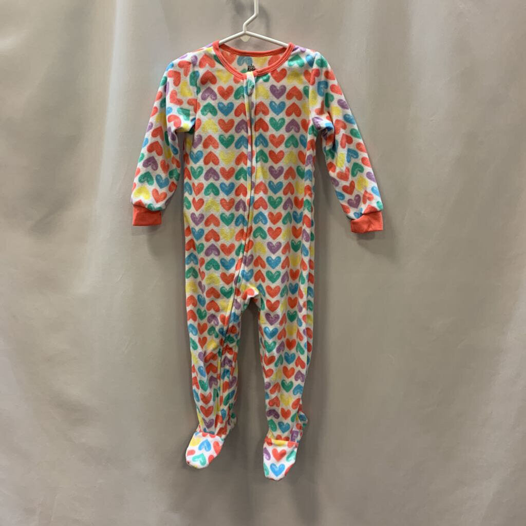 Sleeper: Fleece Footed Hearts