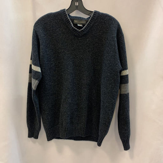 Sweater: V-Neck Arm Striped Lambwool
