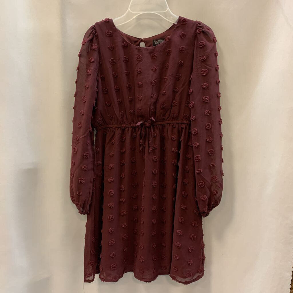 Dress: Sheer Long Sleeved Polka Dot