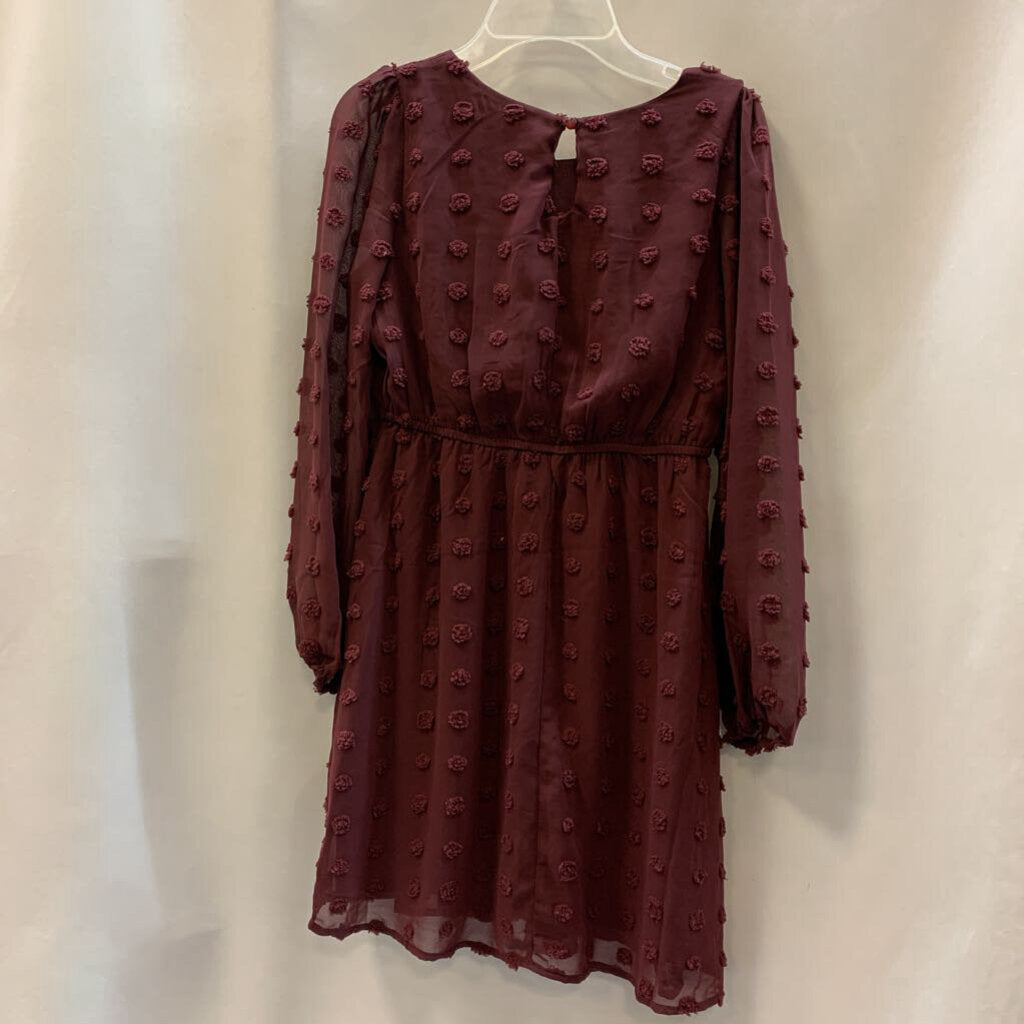 Dress: Sheer Long Sleeved Polka Dot