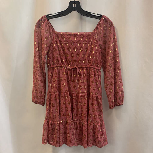 Dress: Long Sleeved Sheer Tiered