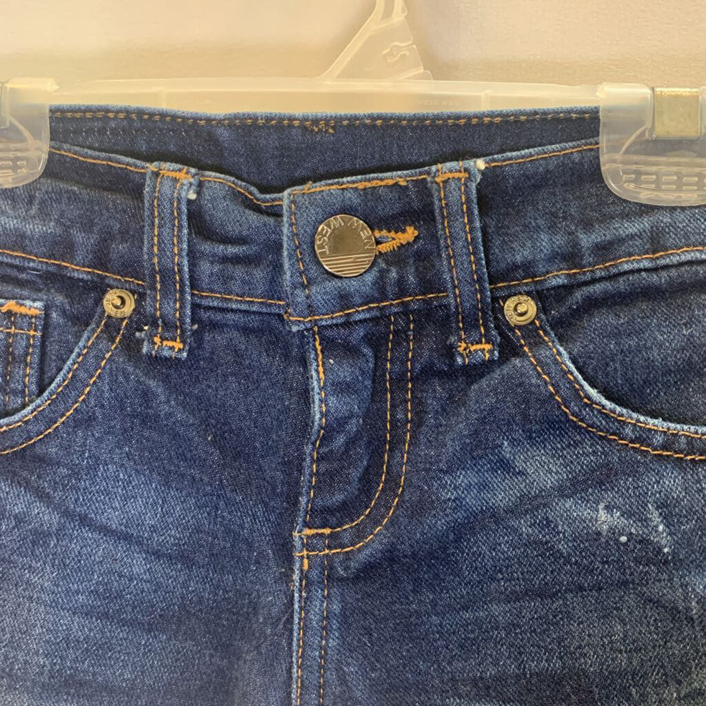 Pants: Faded Pocket Skinny Jean