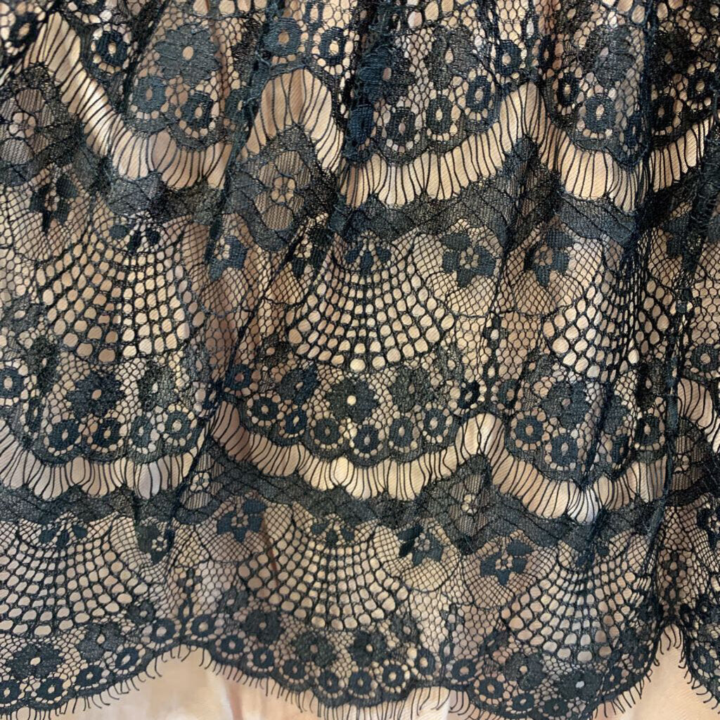 Skirt: Mini Black Lace Layered