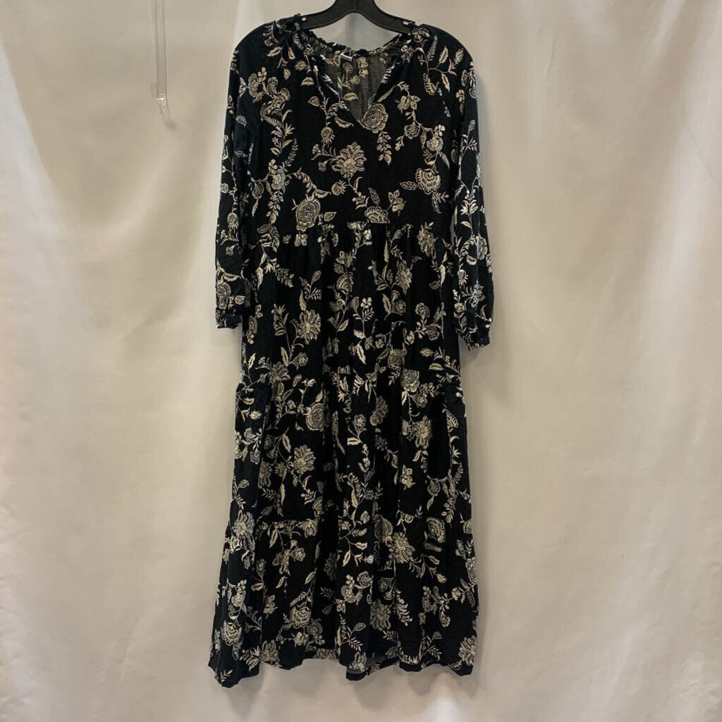 Dress: Long Sleeve Long Flowing Floral