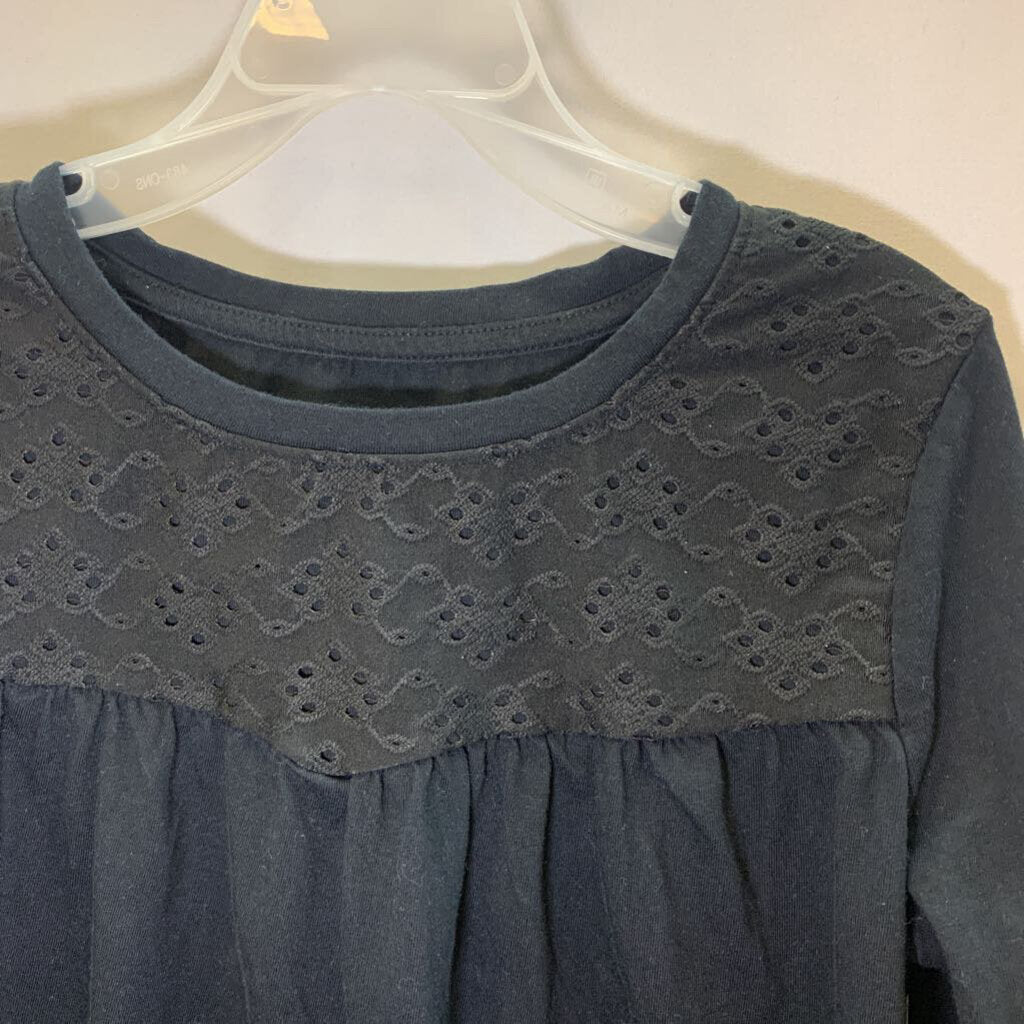 Shirt: Long Sleeve Babydoll Lace Overlay
