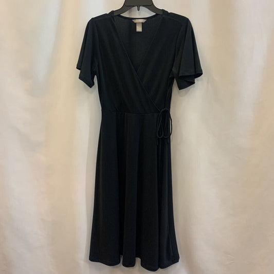 Dress: Short Sleeve Wrap Top Ankle Length