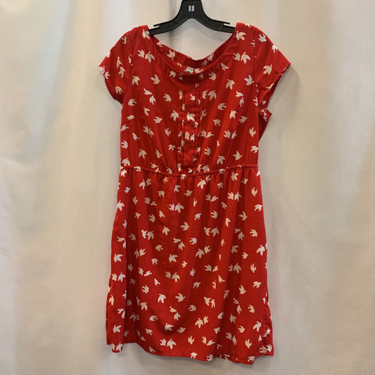 Dress: Short Sleeve Birds Midi