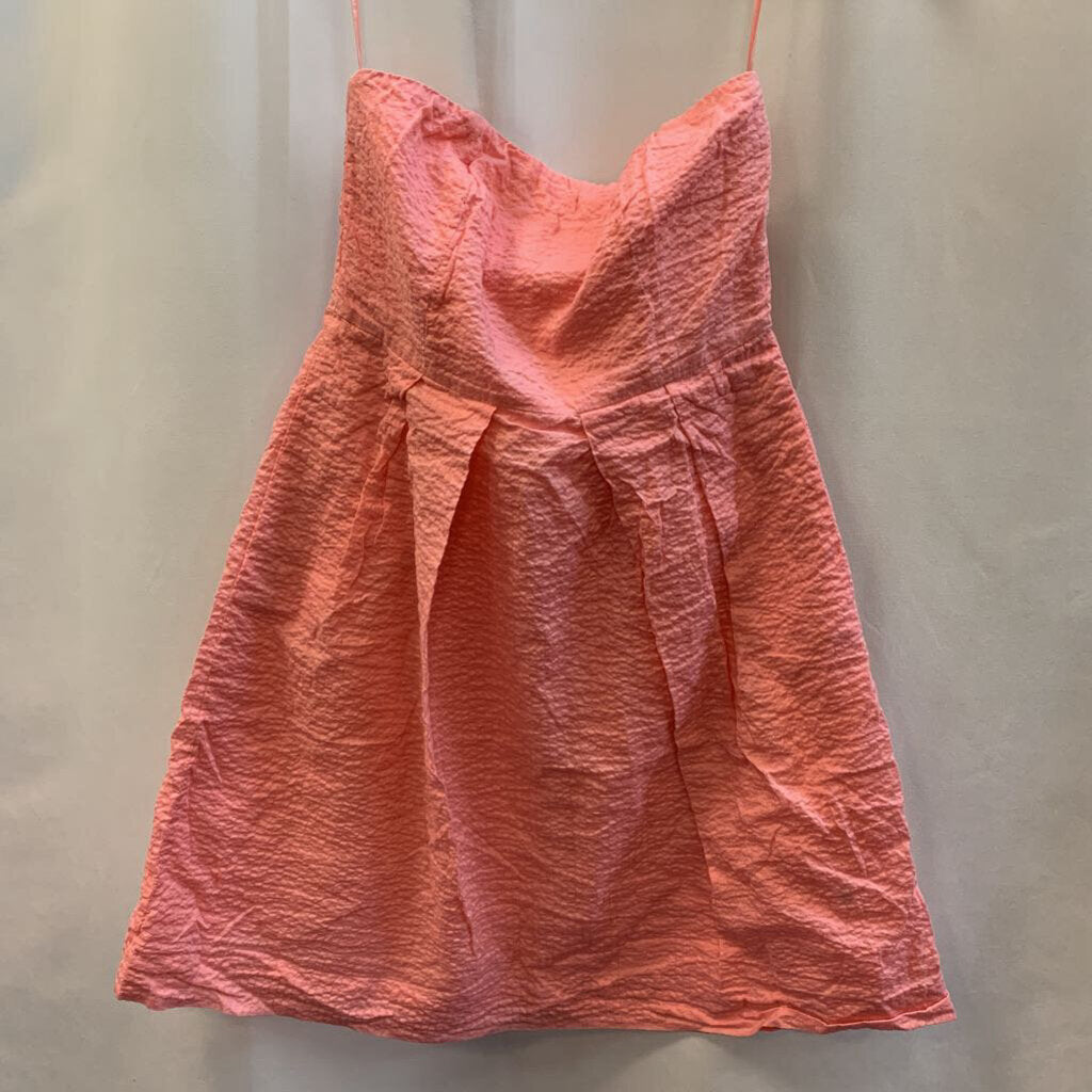 Dress: Strapless Mini Pleated