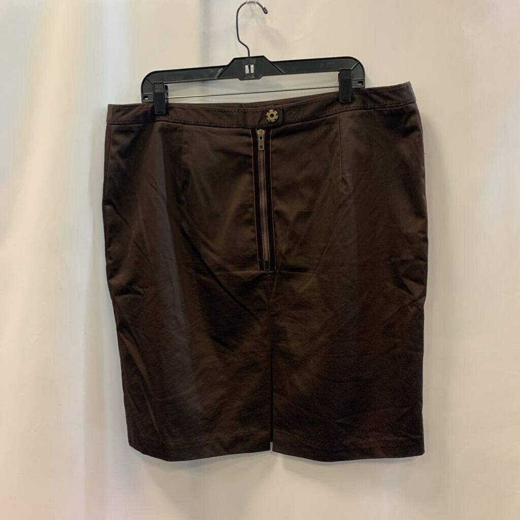Skirt: A Line Suede Zip