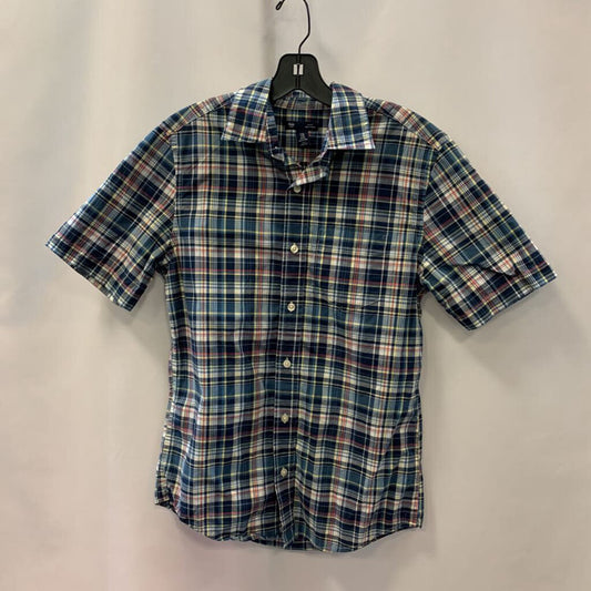 Shirt: Short Sleeve Collared Plaid
