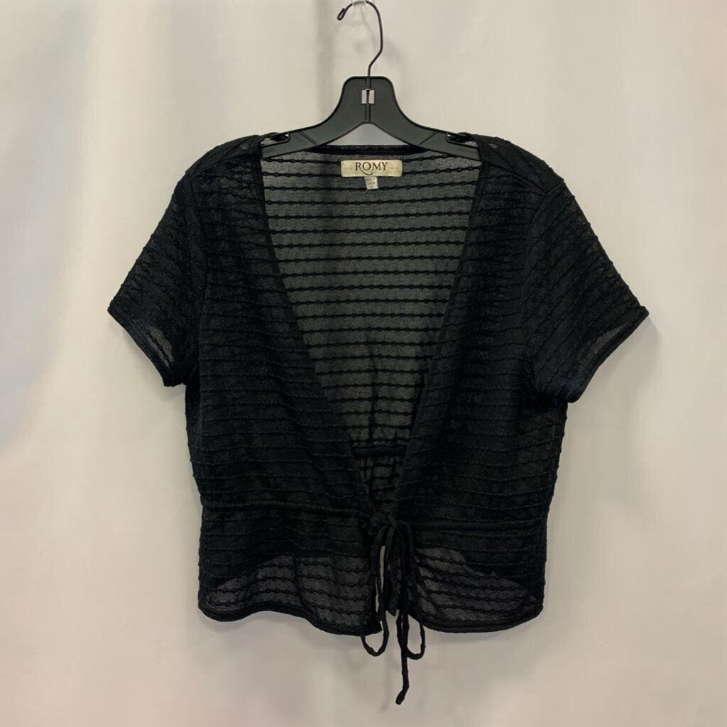 Shirt: Short Sleeve Tie Cardigan