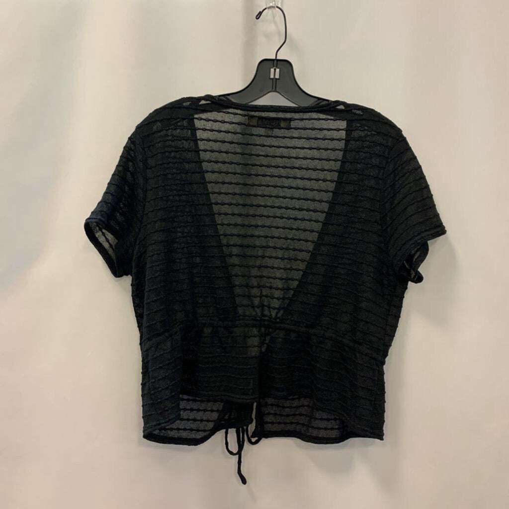 Shirt: Short Sleeve Tie Cardigan