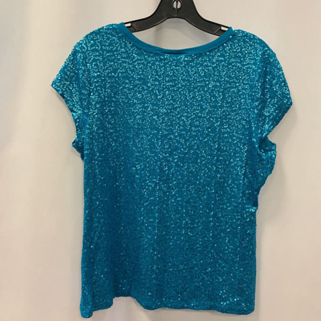 Shirt: Short Sleeve Sequin