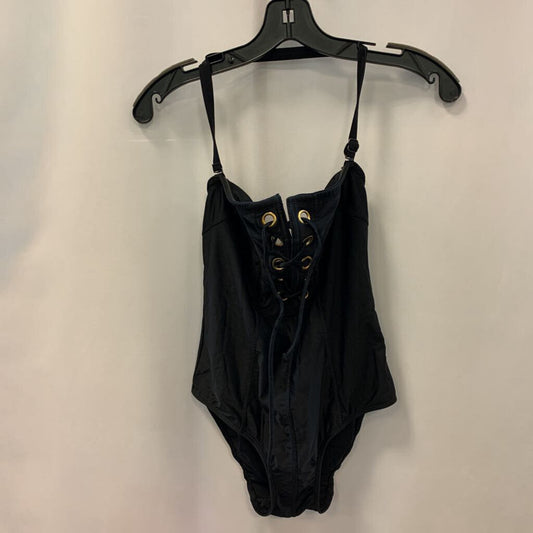 Swim Suit: Halter Front Lace Up