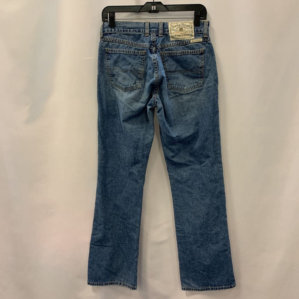 Pants: Light Wash Straight Leg Jeans
