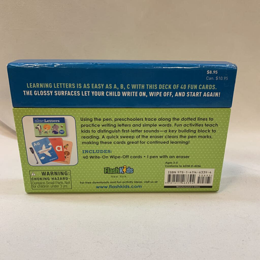 Write-on Learning Cards Letters