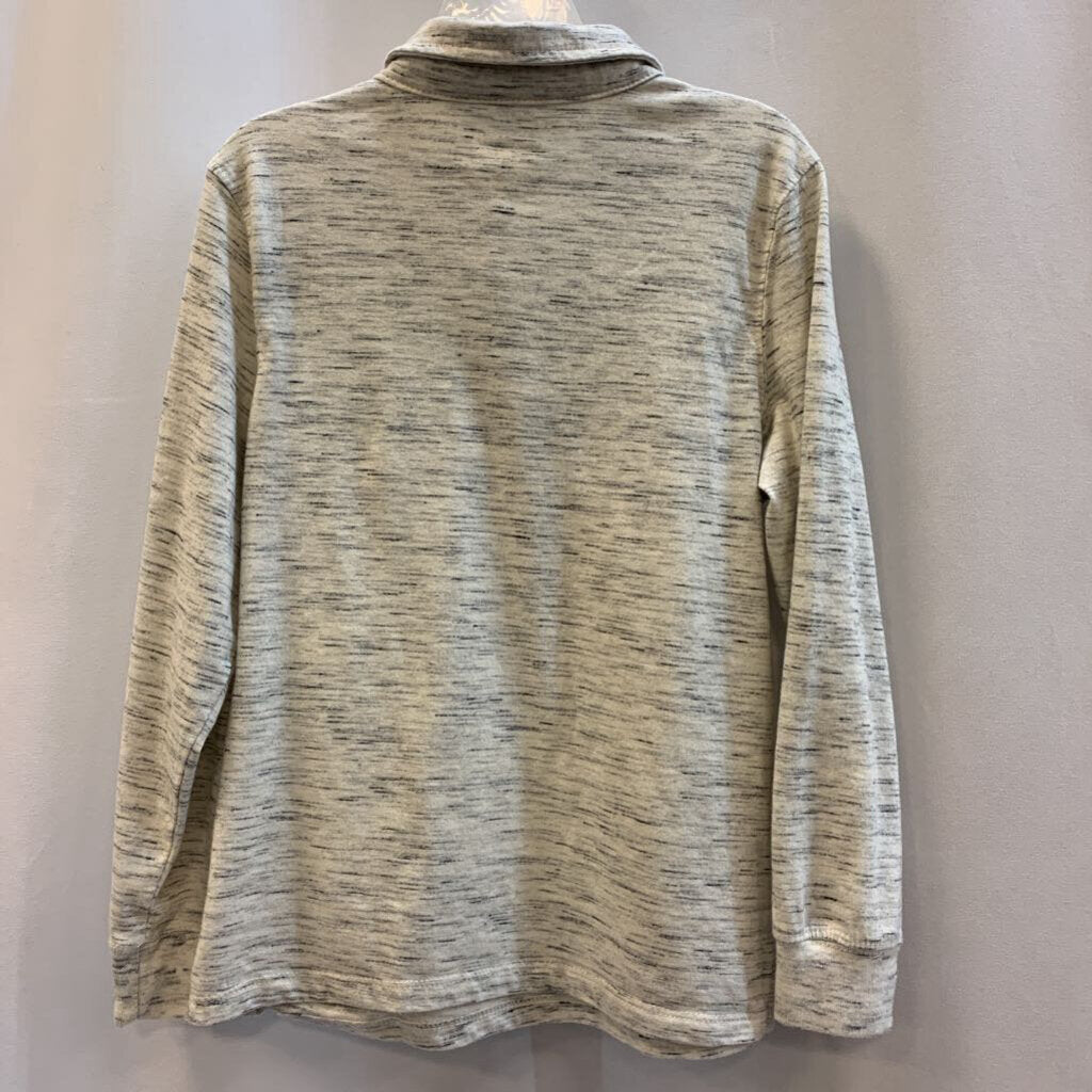 Shirt: Long Sleeve Collared Polo Heathered