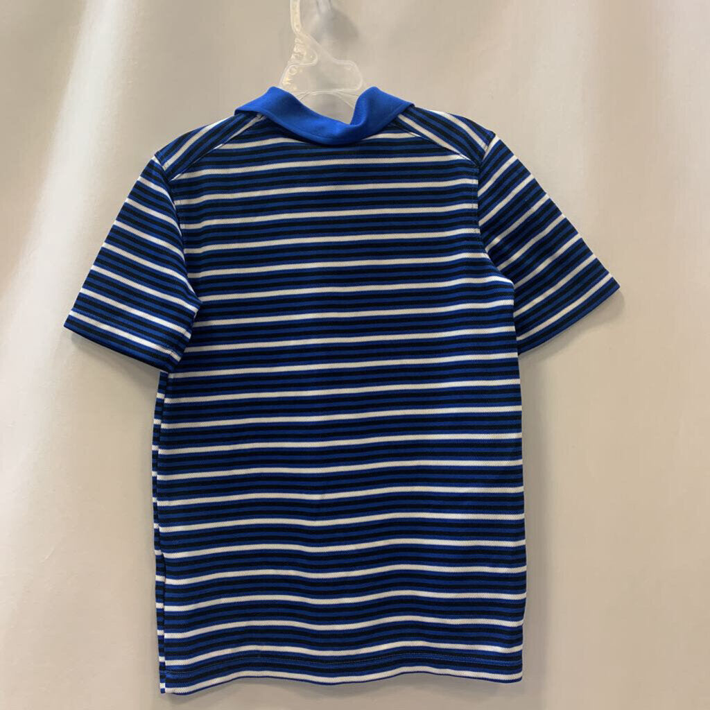 Shirt: Short Sleeve Dri-Fit Collar Stripes
