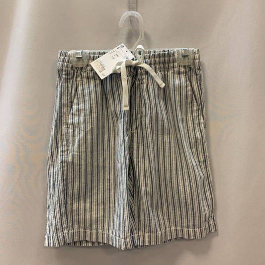 Shorts: Pinstripe Drawstring Linen