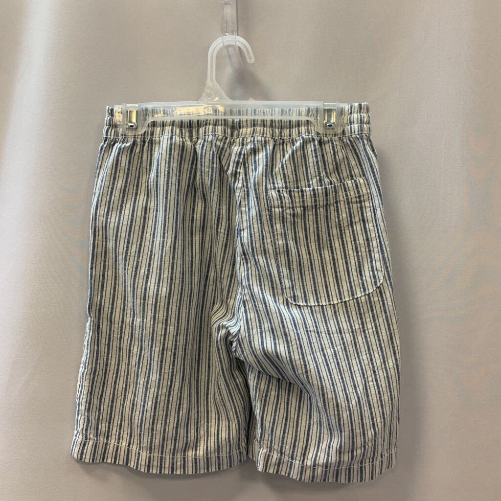 Shorts: Pinstripe Drawstring Linen