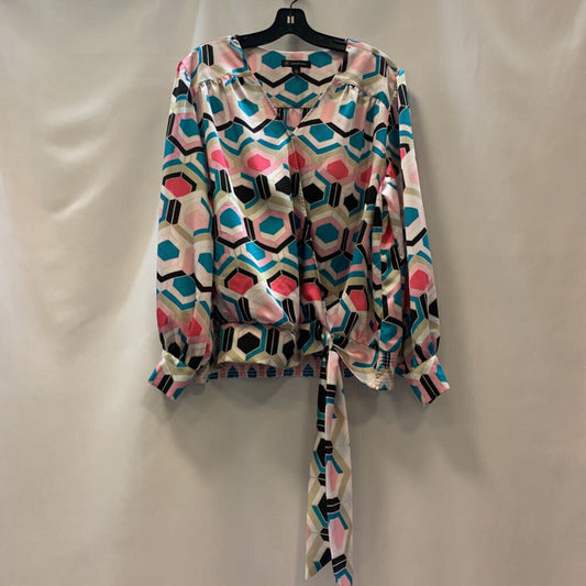 Shirt: Geometric Wrap Shirt