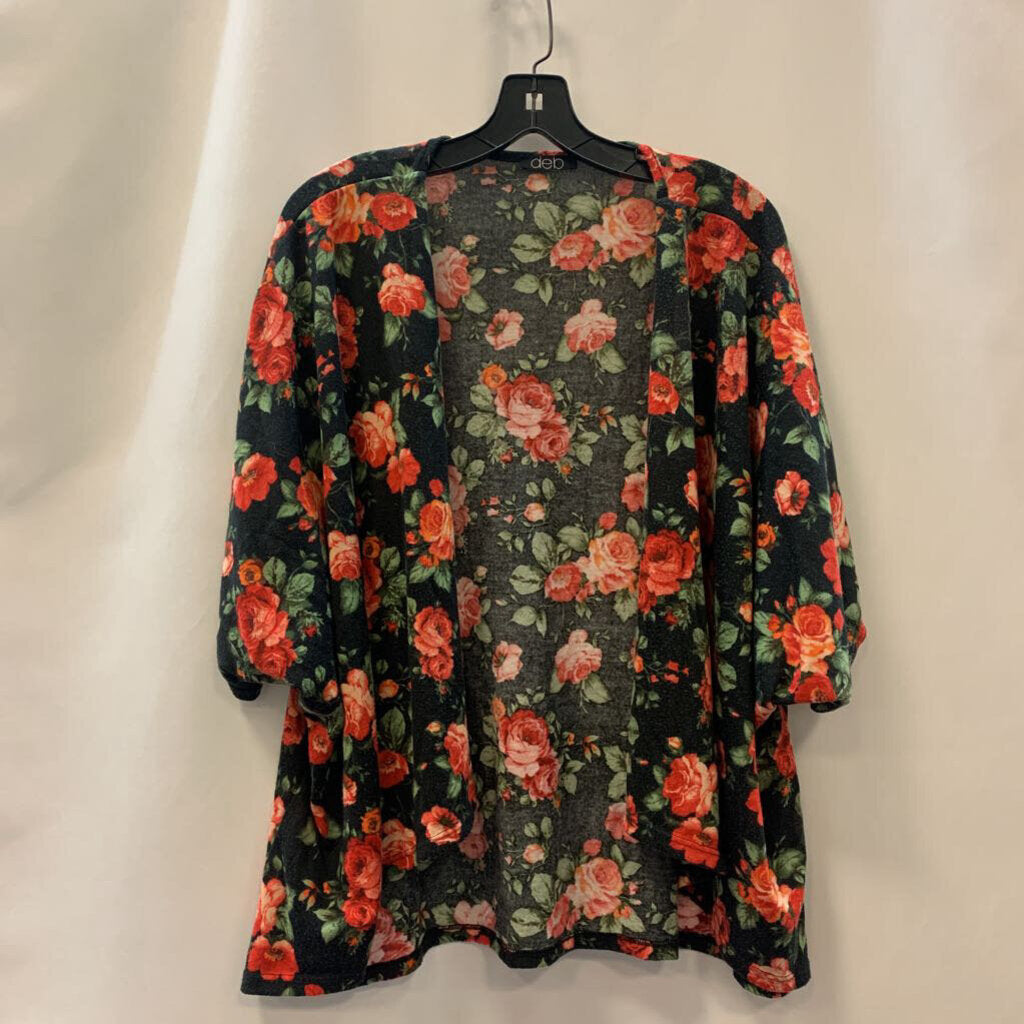 Cardigan: Open Front Floral
