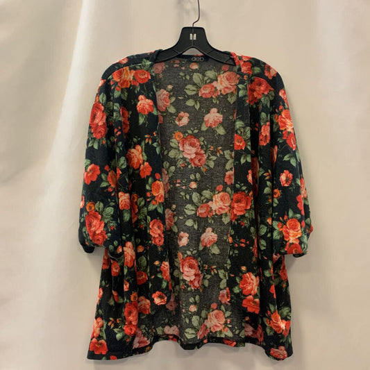 Cardigan: Open Front Floral