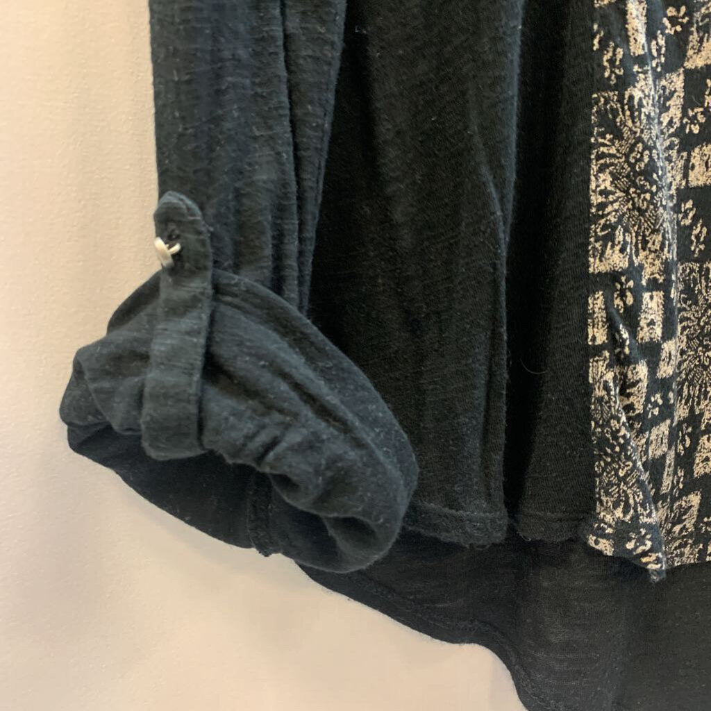 Shirt: Long Sleeve Sheer Geometric