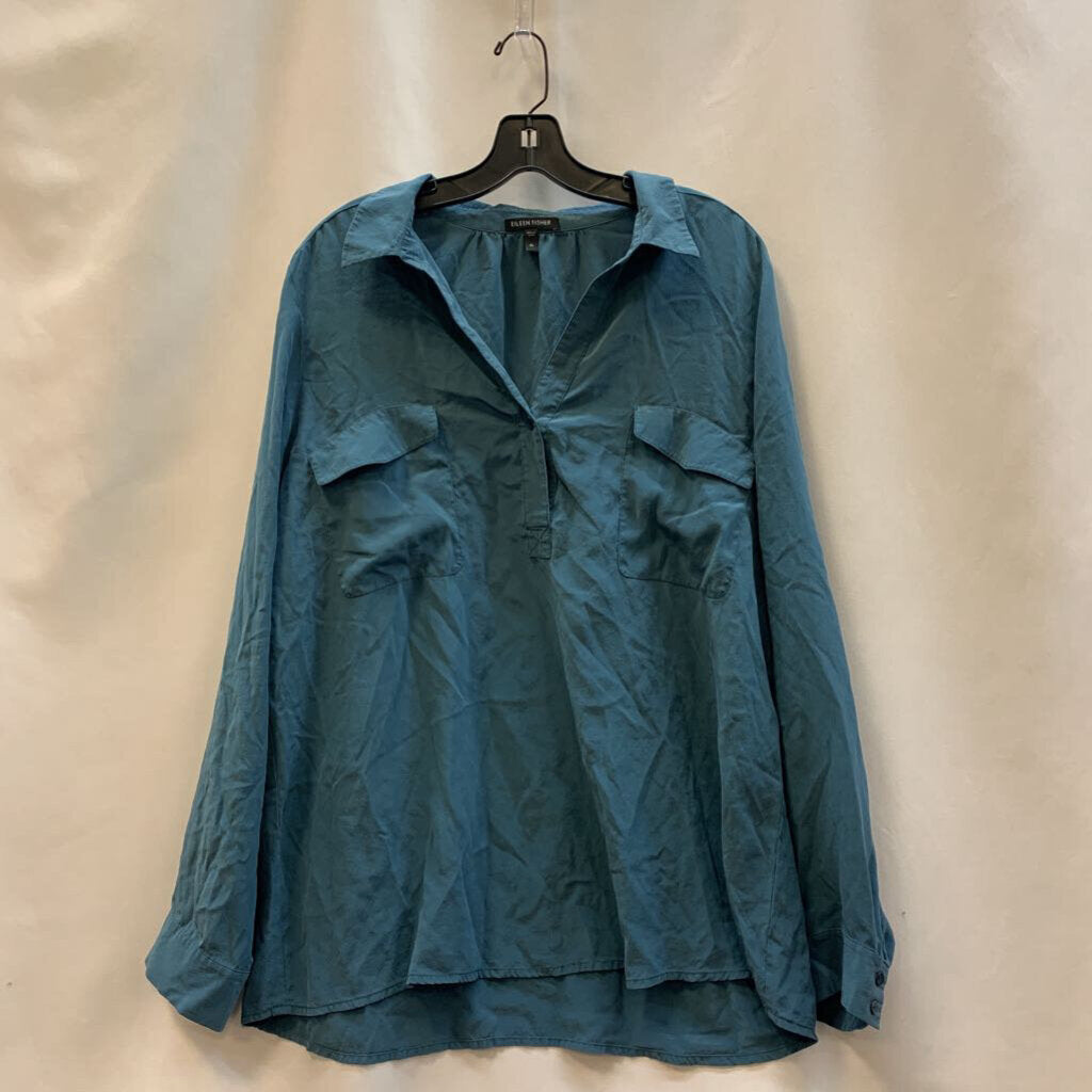 Shirt: Quarter Button Silk