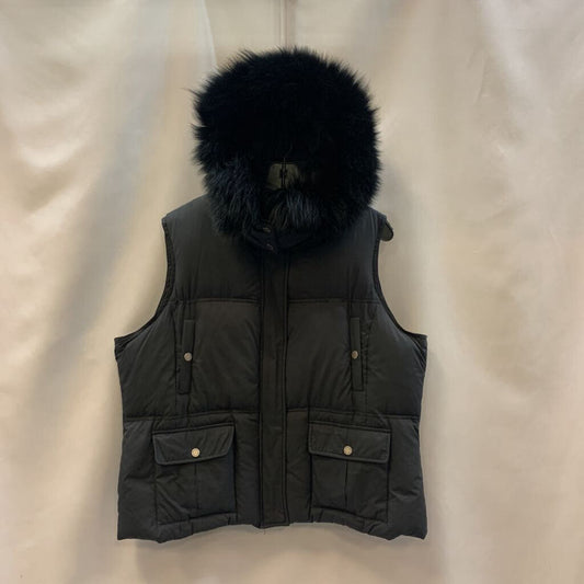 Jacket: Vest Faux Fur Hood