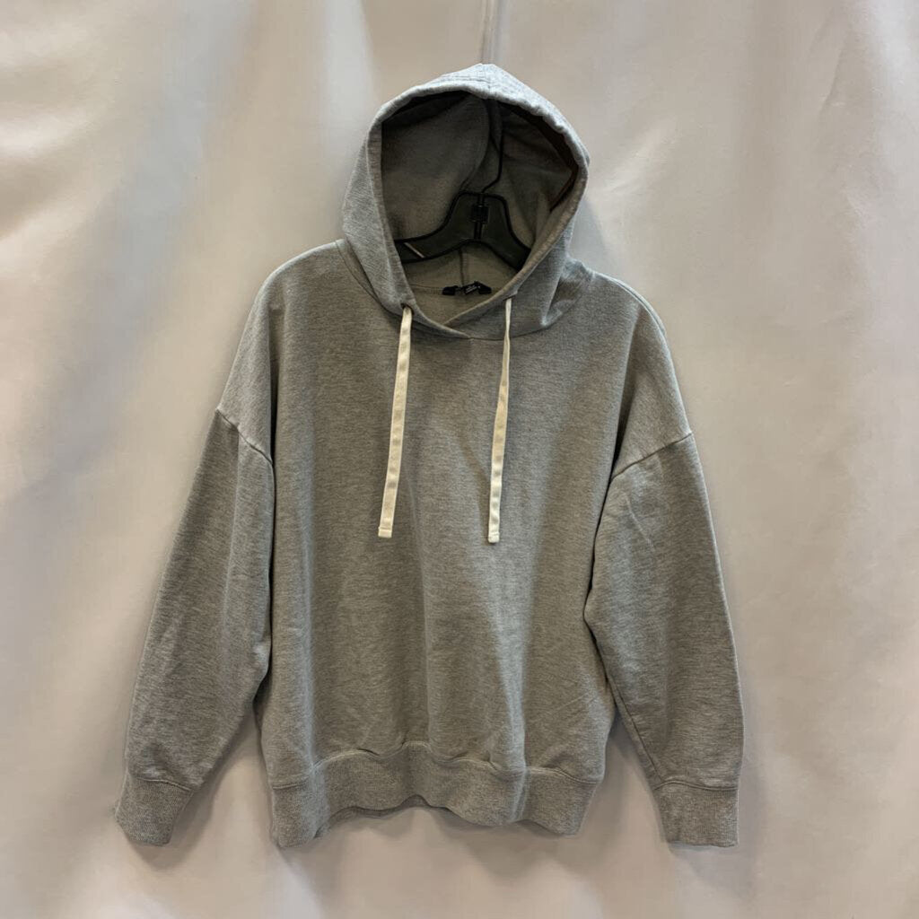 Hoodie: Sweatshirt Basic White Drawstring