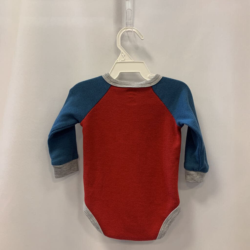 Onesie: Long Sleeve Henley Faux Pocket