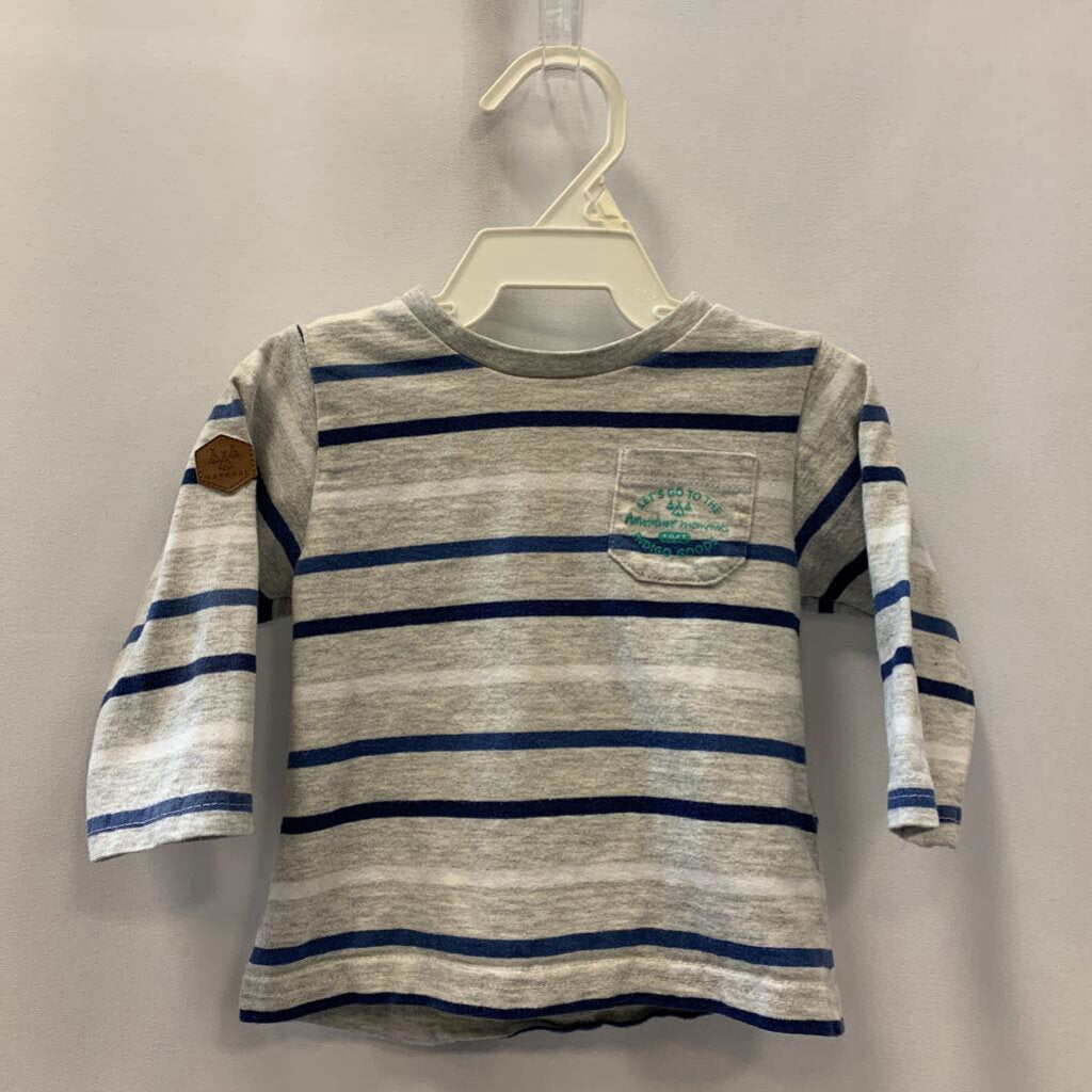Sleeper: Long Sleeve Stripe Fleece Fox Bear