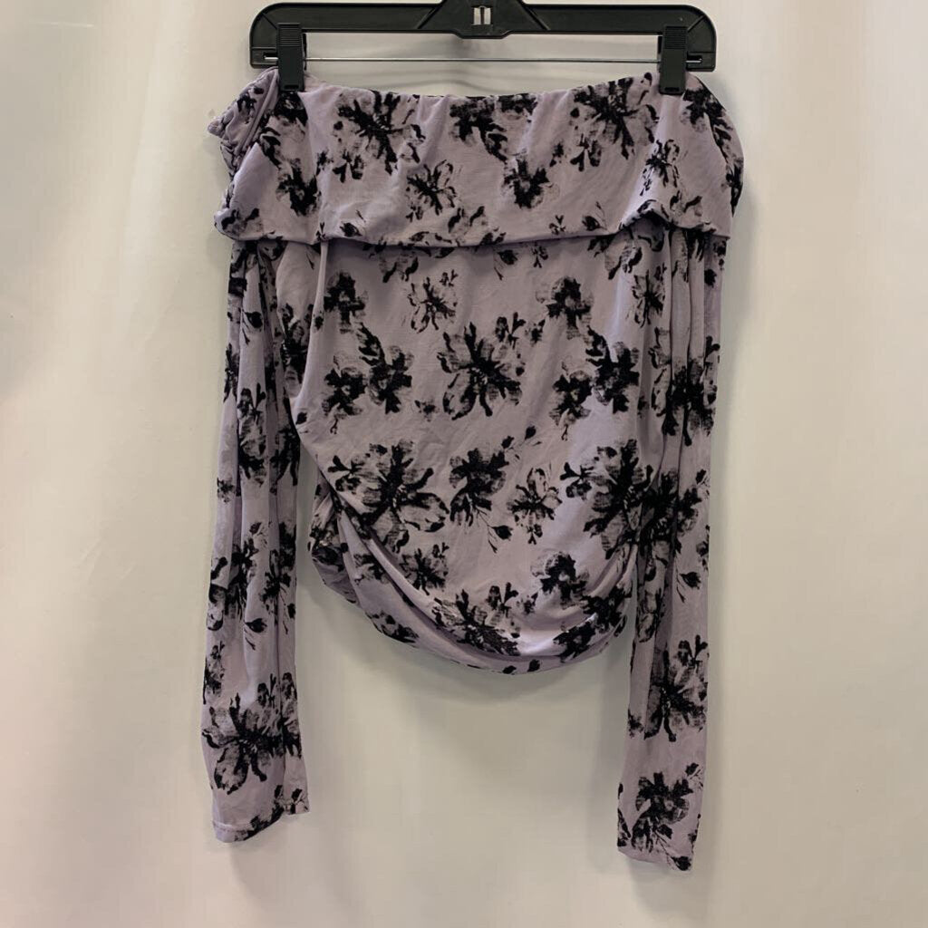 Shirt: Long Sleeve Off Shoulder Floral