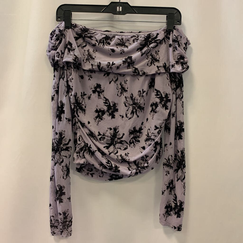 Shirt: Long Sleeve Off Shoulder Floral