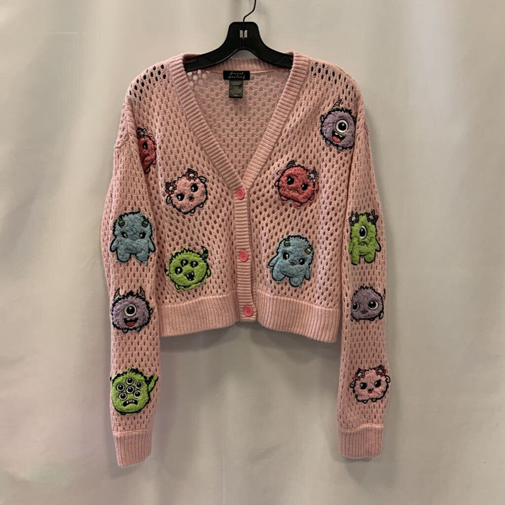 Shirt: Long Sleeve Knit Cardigan Monsters