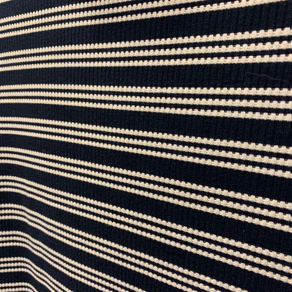 Shirt: Long Sleeve Mock Neck Stripes