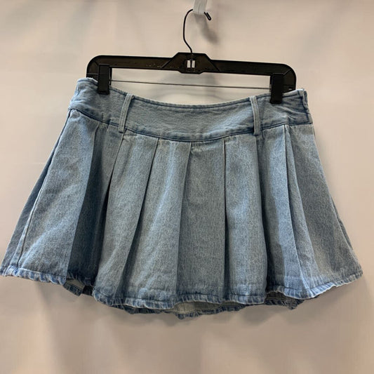 Skirt: Denim Pleated Mini