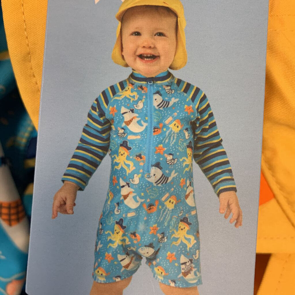 2 Pc Swimwear Set with Hat