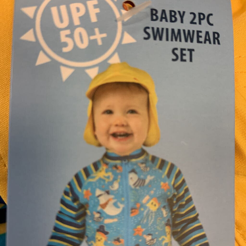 2 Pc Swimwear Set with Hat