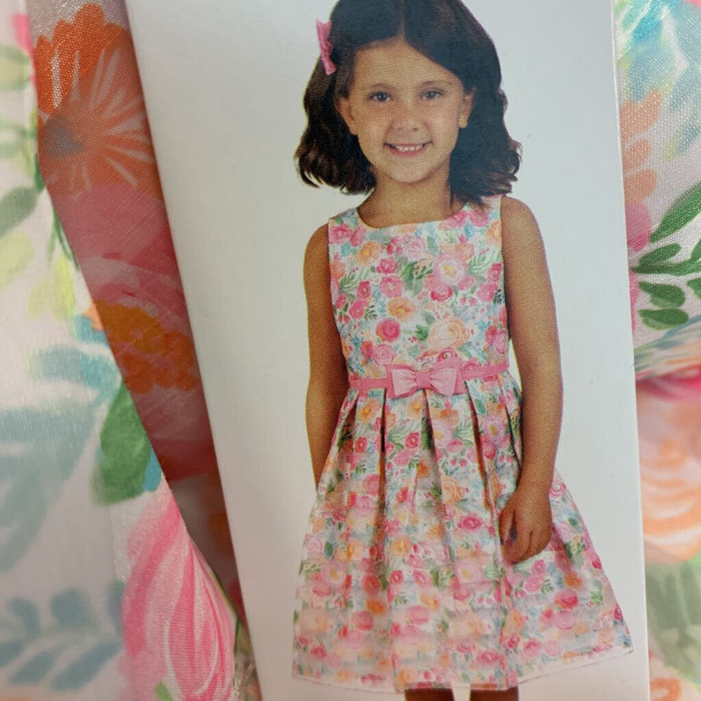 Tank Top Floral Dress with Bow