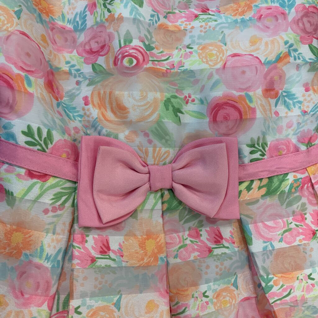 Tank Top Floral Dress with Bow
